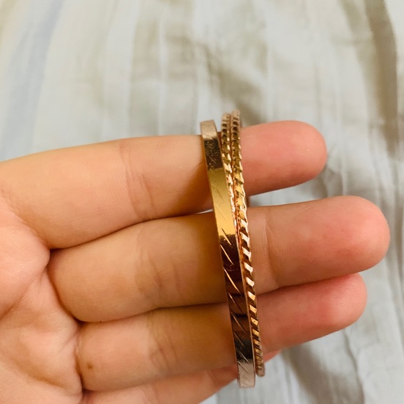 Rose Gold Bangle Set - Picture 2 of 2